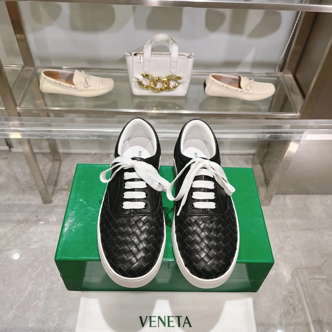 [BV] Top P: 740💰Size for couples: 35-44 (Female 40, Male 38 45, custom-made and non-returnable) Bottega Veneta classic woven strap casual shoes are made of imported high-quality materials, [Rose][Rose]! Purely hand-woven and operated, the original board is reproduced one-to-one! quality assurance!